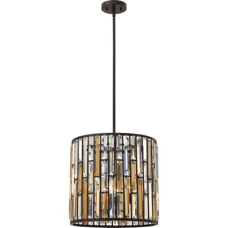 Elstead Gemma - Suspension à 3 ampoules au fini bronze vintage, E14 (1/2)