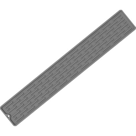 Tapis silicone antidérapant long étroit égouttoir vaisselle séchage plan de travail planche à découper cuisine salle de bain 55x8,8 cm 1 pièce (1/4)