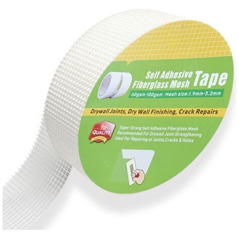 Fiberglass Adhesive Tape 5 cm x 30 m Fiberglass Fabric Adhesive Tape for Crack Filling and Drywall Repair (5 cm x 30 m) (1/5)