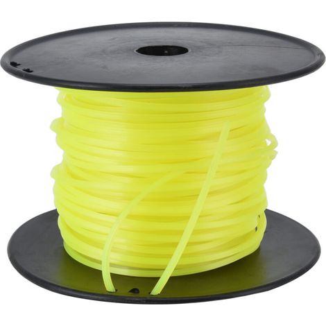 Hilo cuadrado de 3,0 mm para desbrozadora, compatible con Husqvarna, Ryobi, Echo y Stihl - Amarillo, 50 m --Crezuo