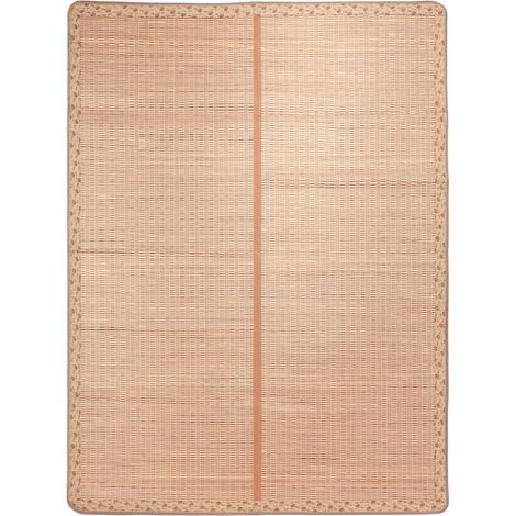 Tapis de couchage en bambou double face pliable, rafraîchissant été, matelas pour enfant et personne âgée 180x195cm (1/5)