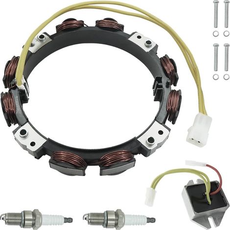 Alternateur stator 592830 10-16 A, remplace les références 696458, 691064, 393295, MIA12785, AM132174, avec bougie d'allumage. (1/5)