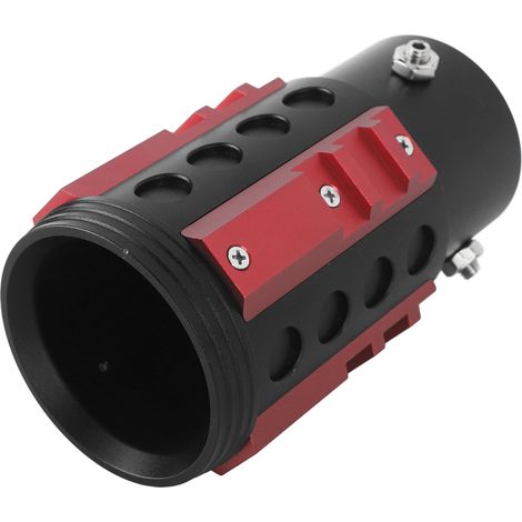 63-mm-Auspuffendrohr-Geräuschreduzierer, Hochleistungsschalldämpfer für Jeep Wrangler, anpassbarer Rohrdurchmesser 38-63 mm, rote Ausführung, langlebiges Autozubehör. (1/5)