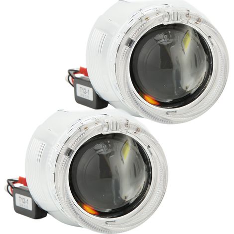 Paar 2,5-Zoll-LED-Doppellinsenscheinwerfer, 12 V, 6000 K Weiß, 3900 lm, universell für Autos, H1, H4, H7, HB3, HB4, D1 (1/5)