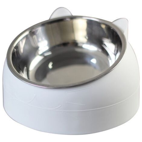 Cat Bowl, Inclined Cat Bowl, 15° Inclined Platform Cat Bowl, Small Dog Bowl, Non-Slip Dog Cat Bowl, Raised and Inclined Cat Bowl, Bowls for Cats, 200ML (1/4)