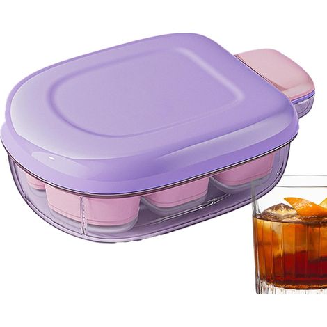 Bandeja con sistema anti-presión: fácil desmoldar, 6 compartimentos, para whisky, comida para bebés o bebidas. (1/4)