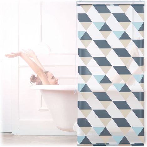 Rollo fur die dusche mit geometrischem design 8