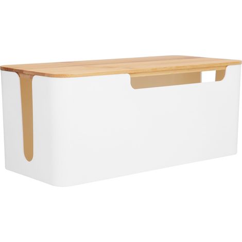Steckdose, Kabelorganizer mit Mehrfachsteckdose, Aufbewahrungsbox für Routerkabel, Kabelorganizer und Steckdosenleiste (großes Modell) (1/5)