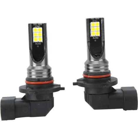Phare avant de voiture à LED 3030-12, 9006 - JINFGERNE - Éclairage antibrouillard blanc 3000 K, 12 W, installation facile, haute luminosité et efficacité énergétique