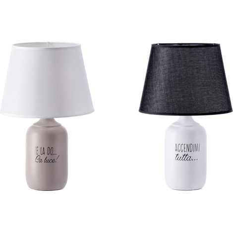 Ad Trend Lampada da Tavolo Ceramica Trey Ass. D 25 Cm H 38 Cm – Lampada Decorativa Moderna per Interni 1 Pz