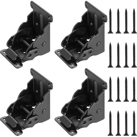 Klappscharniere, 4er-Pack Klappscharniere für Tischbeine, selbstsichernde Halterung, 0–90 Grad Klapphalterungen, Klappbeinscharniere, Klappscharnier-Hardware