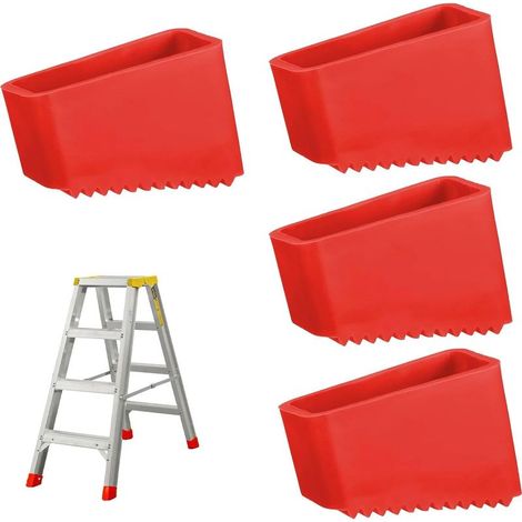 4 Pièces Couvre-Pieds d'Echelle en Caoutchouc, Embout 50x20 MM Patin Escabeau Universel,Embout Escabeau Universel en Caoutchouc,Patin Echelle Antidérapants pour Échelle Télescopiques et Escabeaux (1/5)