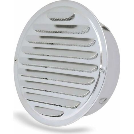 XVX – Rejilla de ventilación redonda de acero inoxidable – Ø 100 mm – Ventilación con malla para tubo de escape – Fácil instalación (1/5)