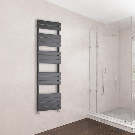 Acezanble 1600x450mm Anthracite Heated Ladder Towel Rail Bathroom Warmer Radiator