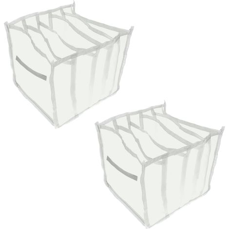 Système d'organisation de placard, organiseur de tiroir à 5 compartiments, boîtes de rangement pliables pour vêtements, t-shirts, jeans (1/5)
