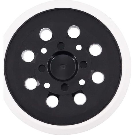 CYRILL – Plateau de Ponçage pour Bosch 125 mm avec Hook et Loop 8 Trous, dureté moyenne avec système accessoires pour ponceuse excentrique PEX 300/400 AE / 4000 AE/Advanced Orbit 18(Blanc) (1/5)