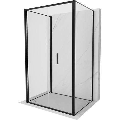 Mexen Exo-F 3S 3-seitige faltbare Duschkabine 120 x 75 cm, transparent, schwarz - 816-120-075-70-00-3S (1/5)