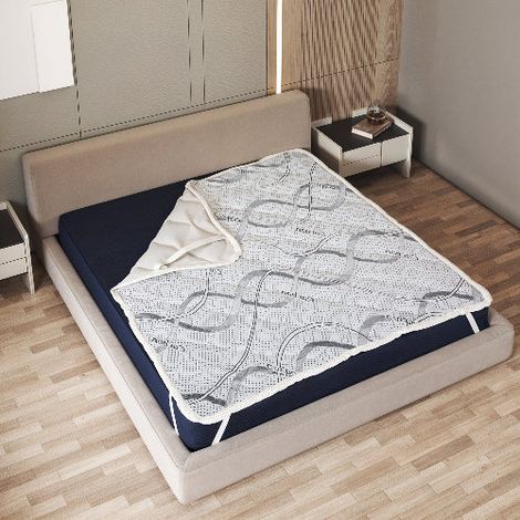 The White Stone Protège-Matelas 130 x 190 cm avec Élastiques  Respirant et Hypoallergénique  Facilement Lavable et Résistant à l’Usure