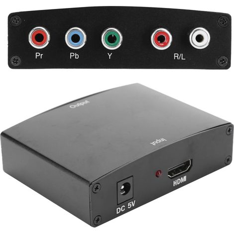Convertisseur HDMI vers RCA YPbPr avec Audio Stéréo, Adaptateur Vidéo HD pour Lecteurs DVD et Consoles (1/5)