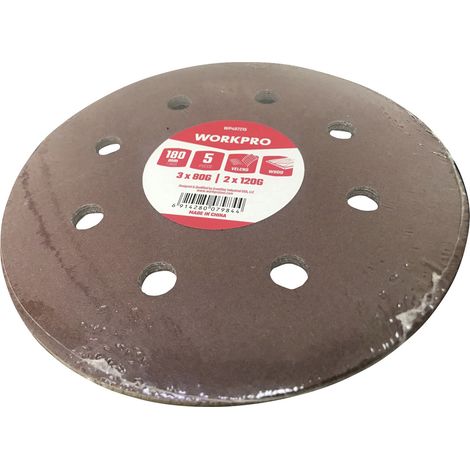 WorkPro  WP407215 Schleifpapier für Schleifteller    (Ø) 180 mm 5 St.