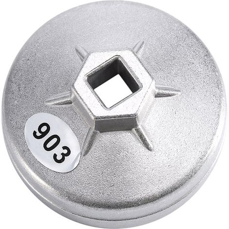 Clé de filtre à huile en aluminium à 14 cannelures de 74mm, outil de démontage de douille, couleur argent 903 pour BMW Audi Benz (1/5)