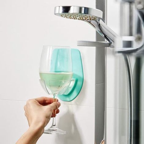 Porte-verre à vin en plastique Watt pour salle de bain/douche, porte-verre à vin rouge GN xuanaodo7554 (1/4)