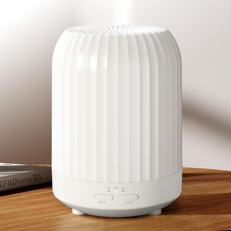 Humidificateur silencieux pour la maison, petit diffuseur d'aromathérapie ultrasonique de 250 ml, LED 7 couleurs, minuterie d'arrêt automatique, convient pour chambre de bébé, hôtel, plantes, motif bl (1/5)