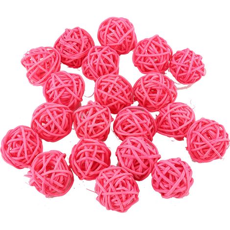 Boule En Rotin Décorative - Ornement Naturel Pour Mariage Fête Anniversaire - Lot De 20 Pièces (1/5)