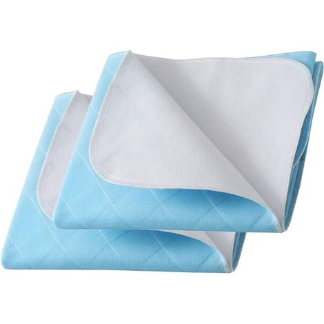 Alèses Imperméables Protège-Matelas 70x90cm Bleu (1/5)