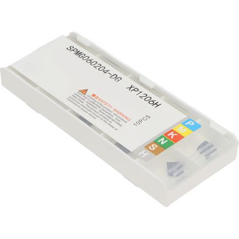 10 plaquettes de coupe en carbure avec revêtement, indexables, pour fraisage CNC et tournage (SPMG060204-DG). (1/5)
