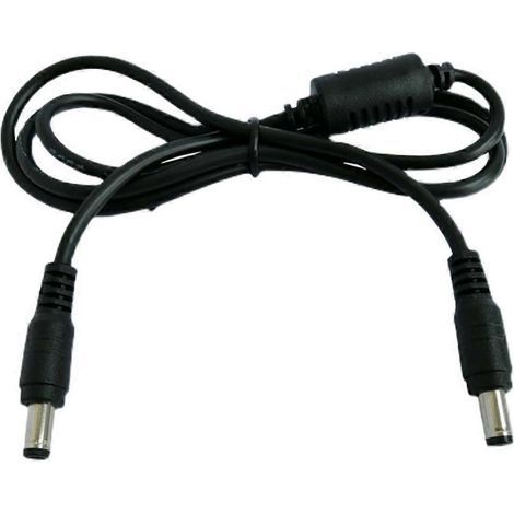 Câble d'alimentation CC 5,5 x 2,5 mm vers 5,5 x 2,1 mm / mâle-mâle / pour vidéosurveillance, caméras de sécurité, moniteurs, panneaux LED (1/5)