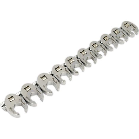 Sealey Premier Crow's Foot Spanner Set 3/8""Sq Drive 10pc AK598 (1/2)