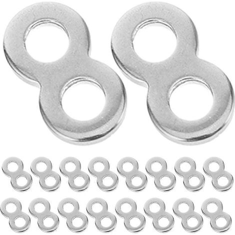 25 fixations pour plateau de table, 8 fixations en forme de chiffre, connecteurs de plateau de table en acier inoxydable-1.00X0.50X0.30CM-Silver (1/4)