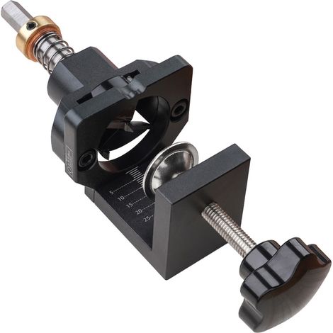 Gabarit de perçage pour charnières invisibles de 35 mm avec guide de perçage à douille hexagonale et pince à vis pour portes d'armoires (travail du bois) (1/5)