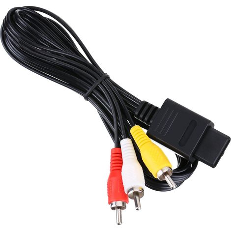 Câble AV composite de remplacement pour Nintendo N64/SNES/Gamecube - 1,8 mètres/5,9 pieds (1/5)