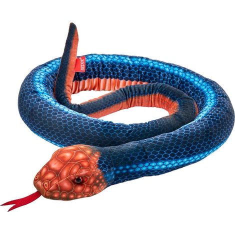 Serpiente azul y naranja de 180 cm