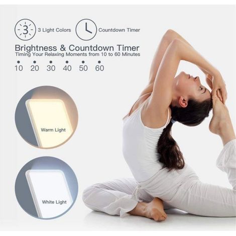 Lampe Luminothérapie 10 000 Lux, Lampe Luminothérapie pour Améliorer L'Humeur et Soulager Dépression Saisonnière, Lampe (1/5)