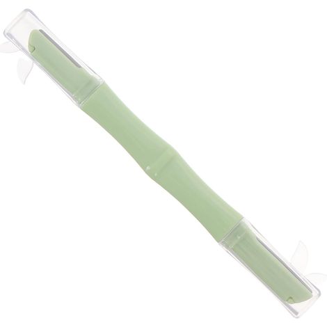 Tondeuse à Sourcils Double Tête en Plastique et Métal Lames Longues et Courtes, Portable et Sécurisée pour Femmes Débutantes (1/5)