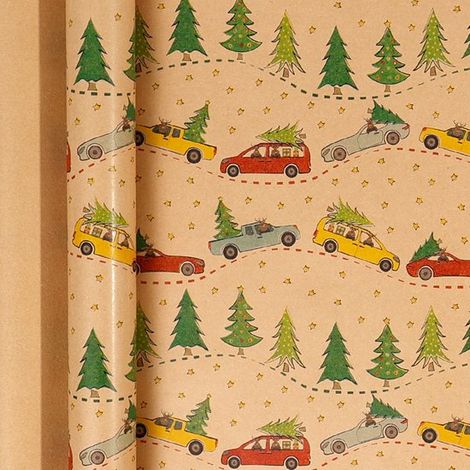 Rouleaux de papier cadeau de Noël - 43 cm x 3 m/rouleau - Parfaits pour emballer les cadeaux de Noël et décorer les fêtes. À bientôt (1/5)