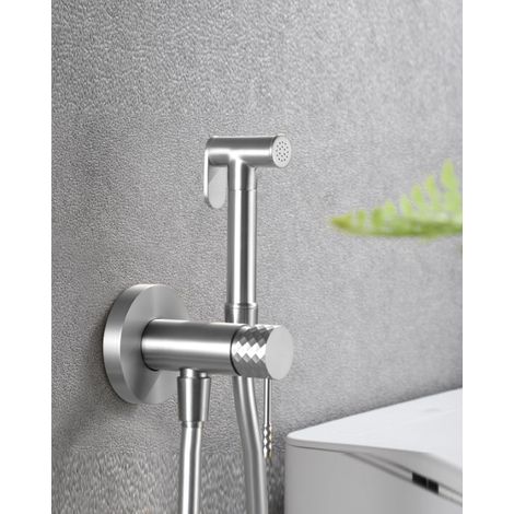 Doccetta bidet con miscelatore Memo incasso nichel spazzolato (1/2)