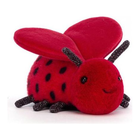 Figurine de collection en peluche Coccinelle cœur 13 cm objet décoratif cadeau de collection (1/2)