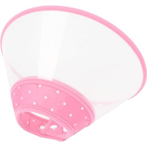 1 Collar protector para perros, de plástico transparente, con borde acolchado transpirable y ajustable, para la recuperación postoperatoria de gatos y cachorros. (1/5)
