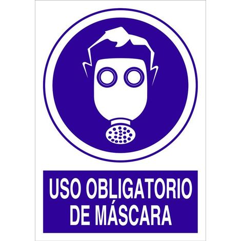 Señal poliestireno 420x297mm uso obligatorio de máscara
