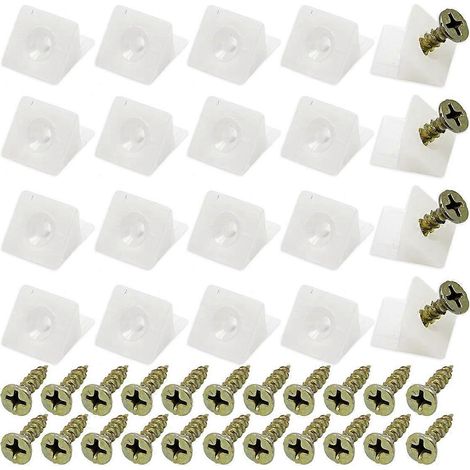 50 supports de tiroir avec vis pour meubles (1/5)