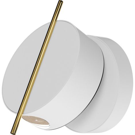 Maytoni Nuance Lampada da parete moderna a LED integrata bianca e ottone 3000K 200lm (1/5)
