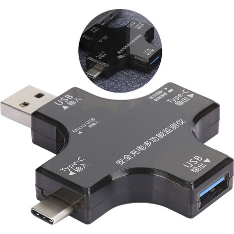 Testeur USB Multimètre Chargeur Écran Couleur HD IPS Mesure Courant Tension Type C (1/5)