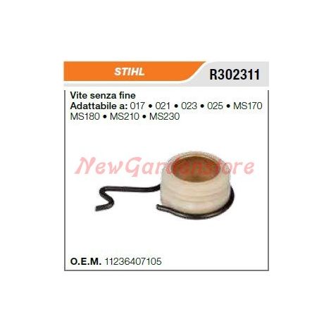Vite senza fine pompa olio STIHL motosega 017 021 023 025 MS170 R302311