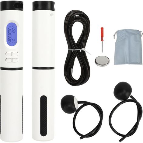 Corde à sauter électronique lestée avec poignée, pour entraînement intelligent, noire, 2,8 mètres (1/5)