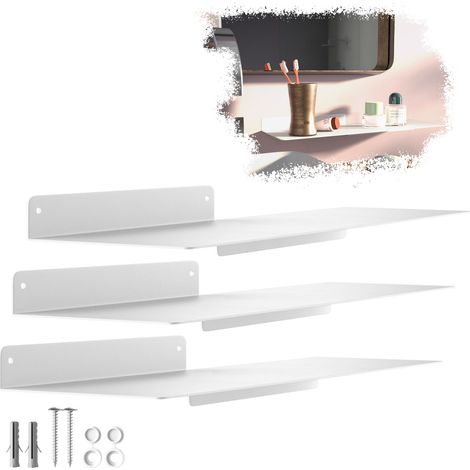 SOTECH Design Wandregal HOVER-VI 45 x 13 x 6 cm inkl. Befestigungsset für Wandmontage, weiß, 3 Stück (1/5)