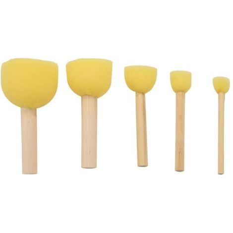 Paquet De 30 Éponge En Mousse Ronde Ensemble De Pinceaux À Peindre Paquet De Value De Pinceau De Pochoir - 5 Tailles Différentes